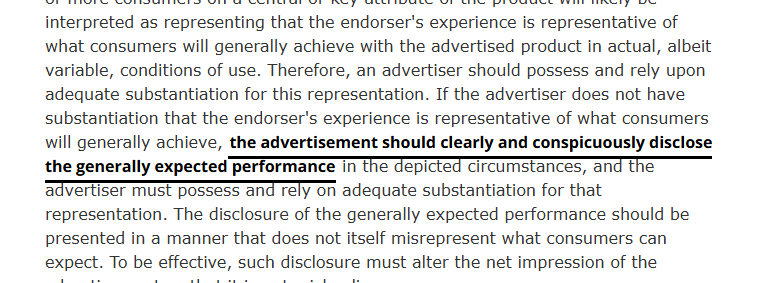 The proving line on the live regulation, 16 CFR 255.2(b)